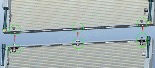 透明显示屏定位销的固定