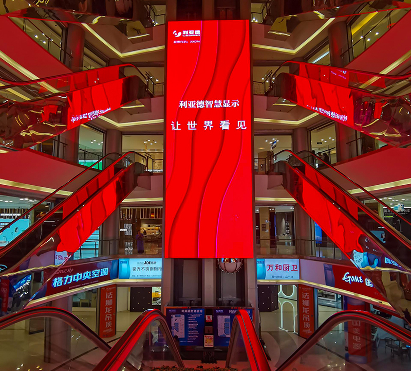 福建红星美凯龙观光电梯LED透明屏项目